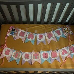 Bluey birthday banner